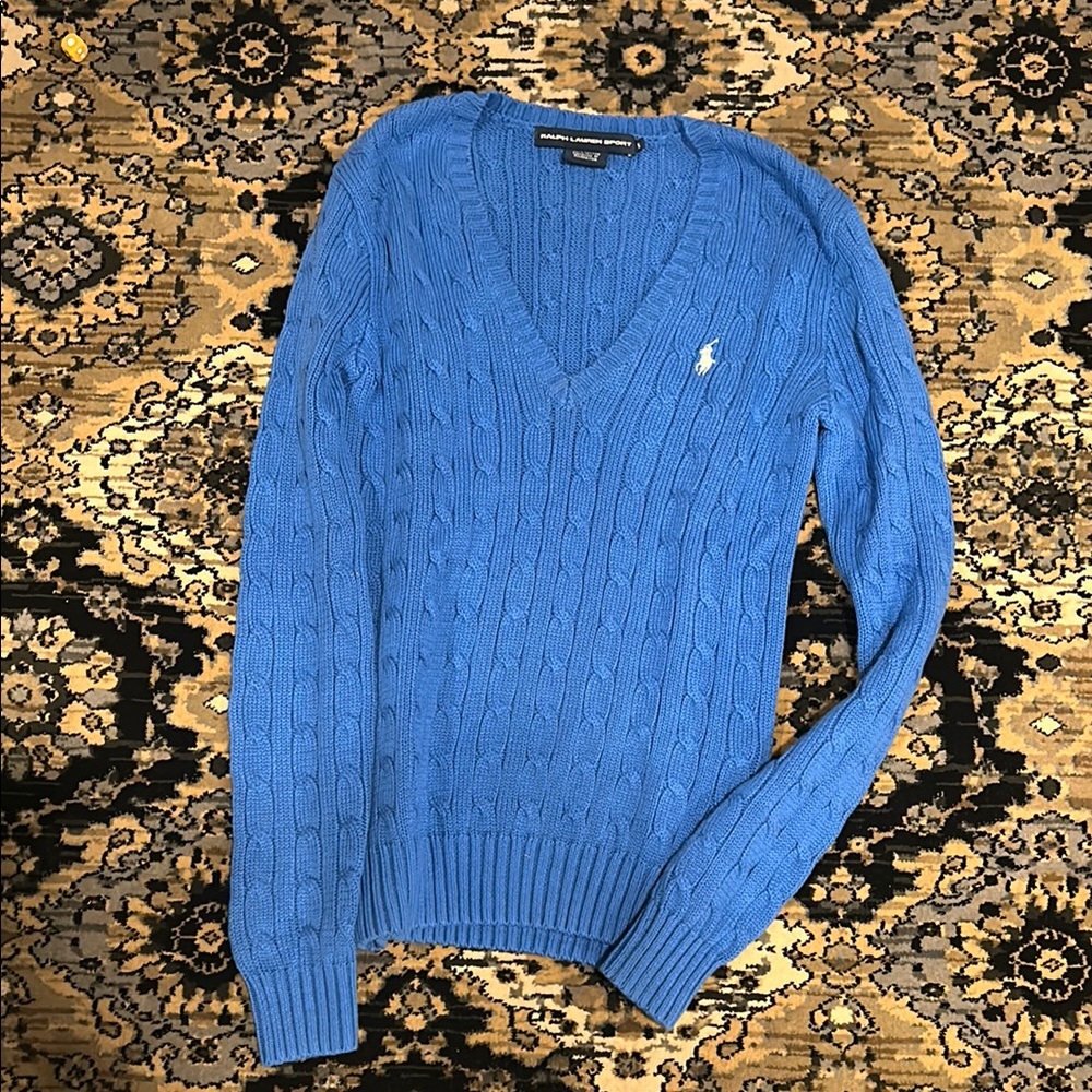 Polo by Ralph Lauren Blue Cable Knit Sweater